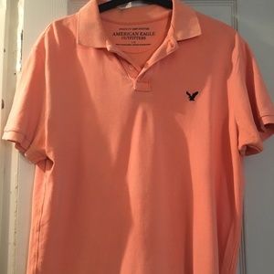 American Eagle Outfitters Light Orange Polo Shirt